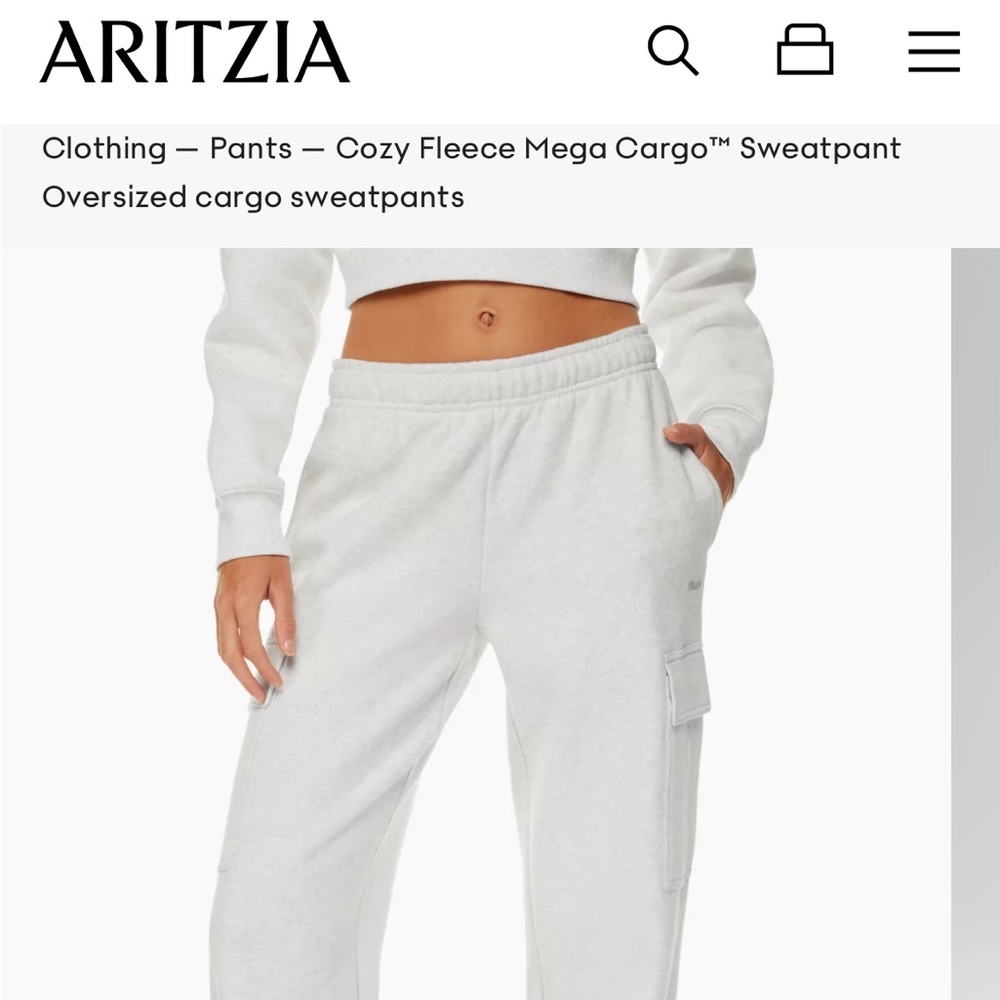 Aritzia cozy fleece mega cargo